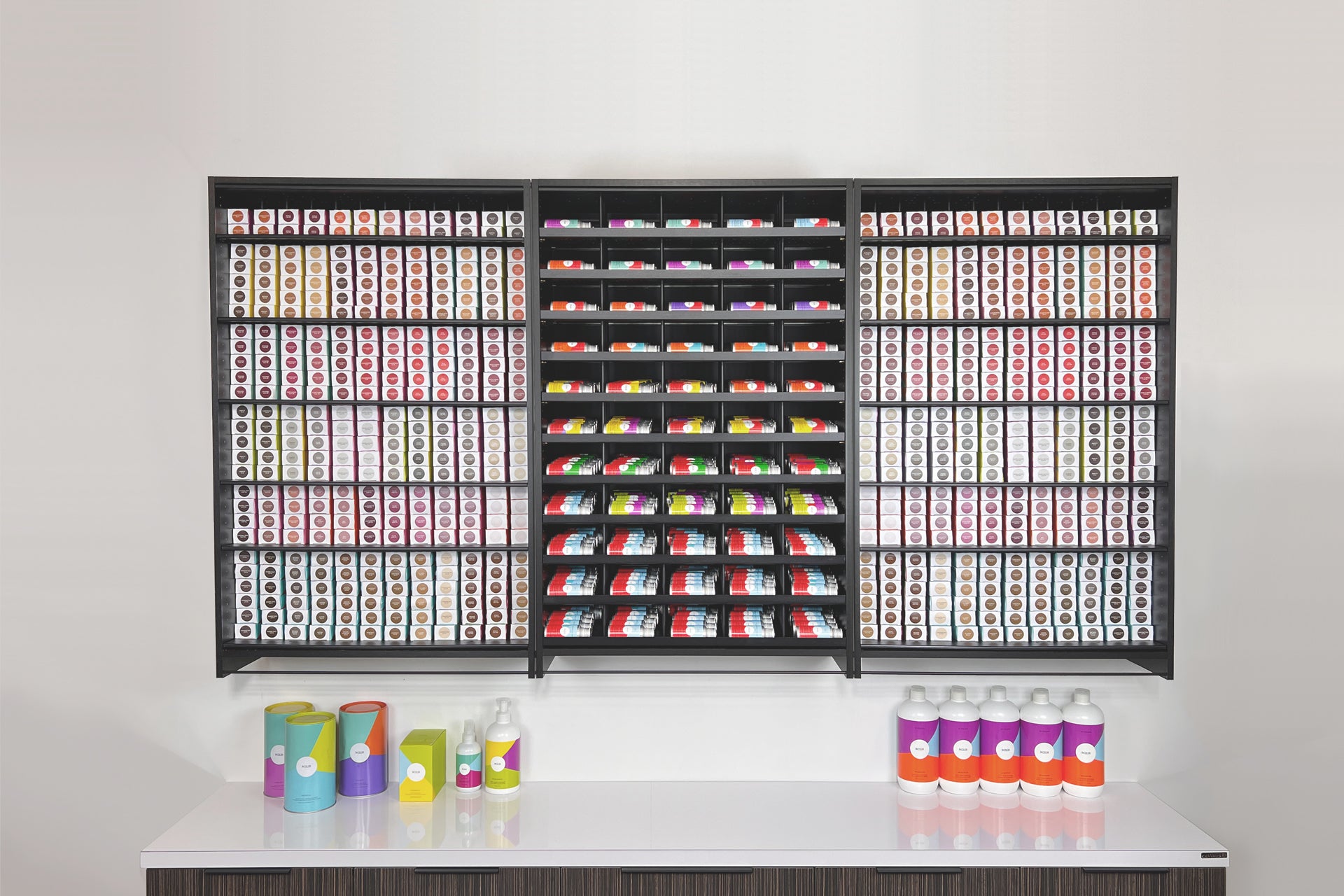Hair Color Organizer Rack for Salons