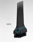 Black Magnabrush magnetic hair color brush soft feather bristles  6 Pack