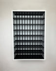 White Large Modular Hair Color Organizer Storage Rack for any hair salon's color brand.