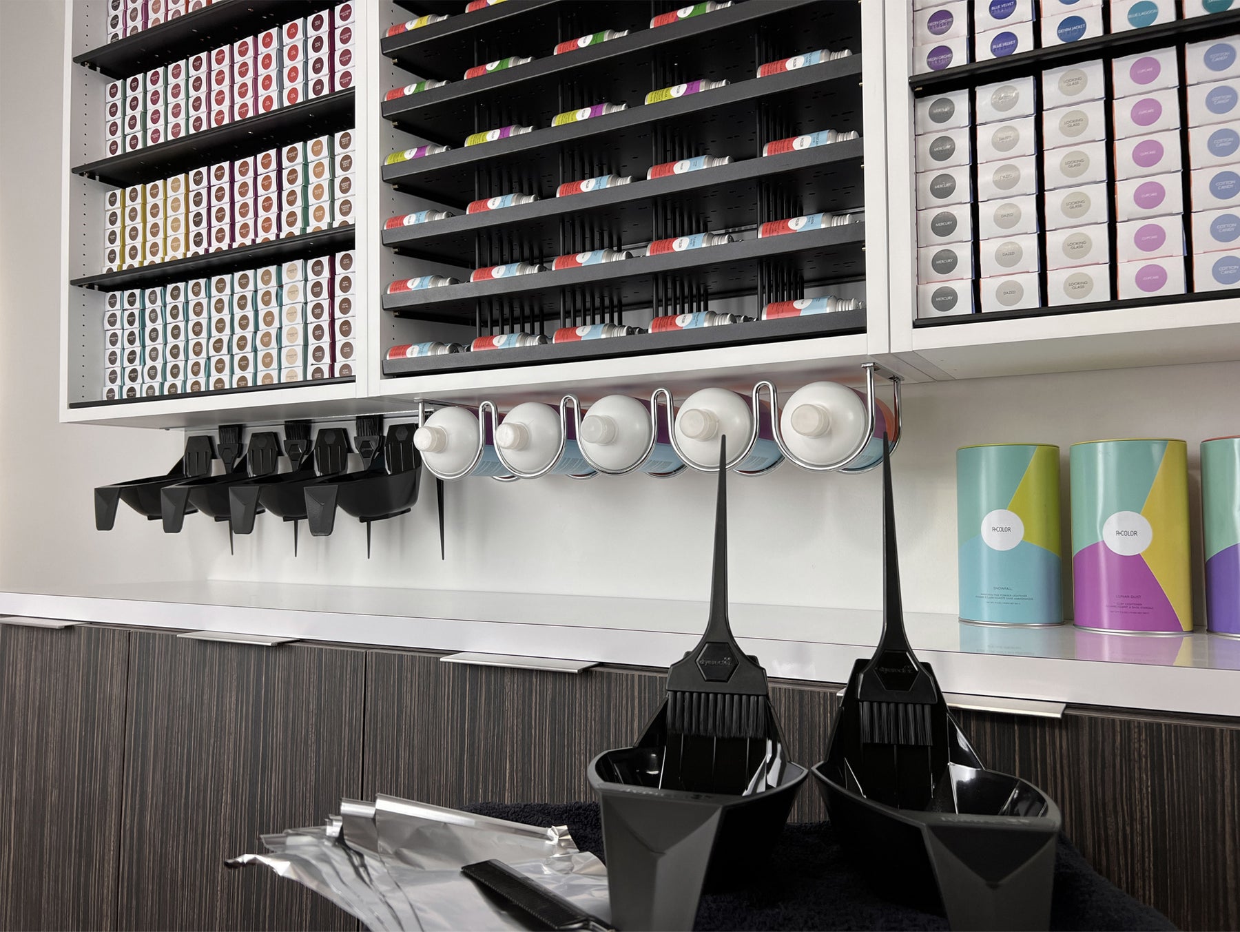 Hair Color Organizer Rack for Salons | Dyerector