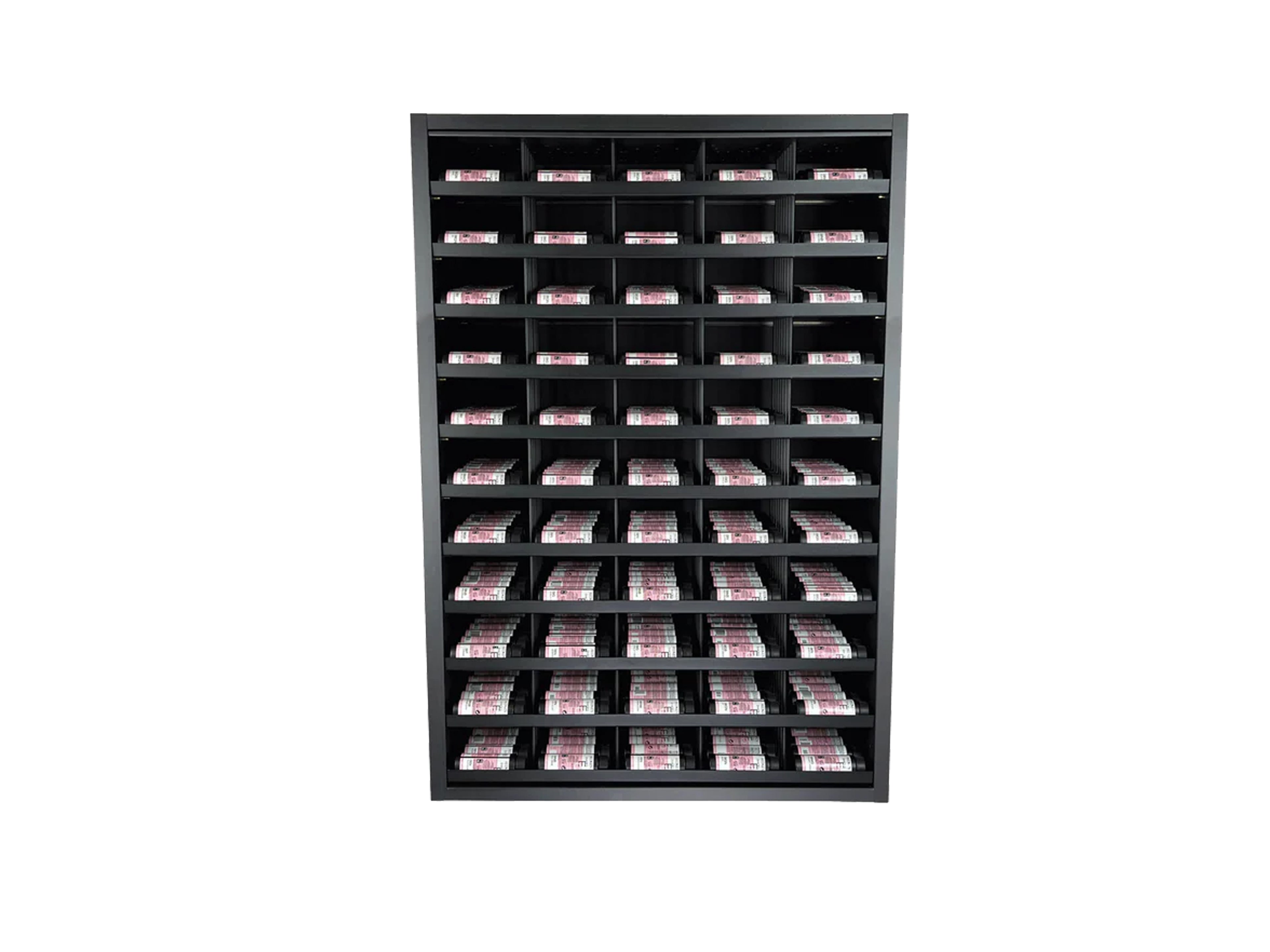 Shades EQ hair color organizer. Matee black color storage rack for hair salons.