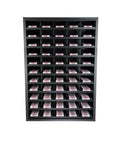 Shades EQ hair color organizer. Matee black color storage rack for hair salons.