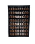 Matte Black hair color storage cabinet that organizes hair color for L'Oreal Redken Fusion.