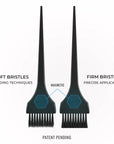 Magnetic soft and firm bristle brushes in black 2 inches wide