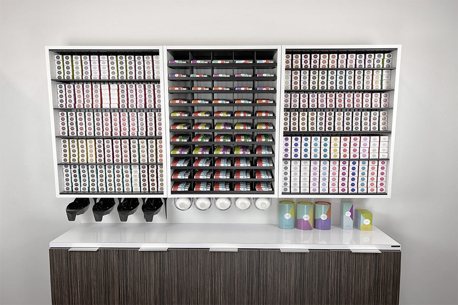 Hair Color Organizer Rack for Salons | Dyerector