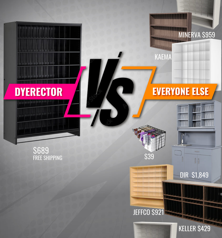 Hair Color Organizer Rack for Salons | Dyerector