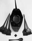 Magnetic hair color bowl and brush set in Black